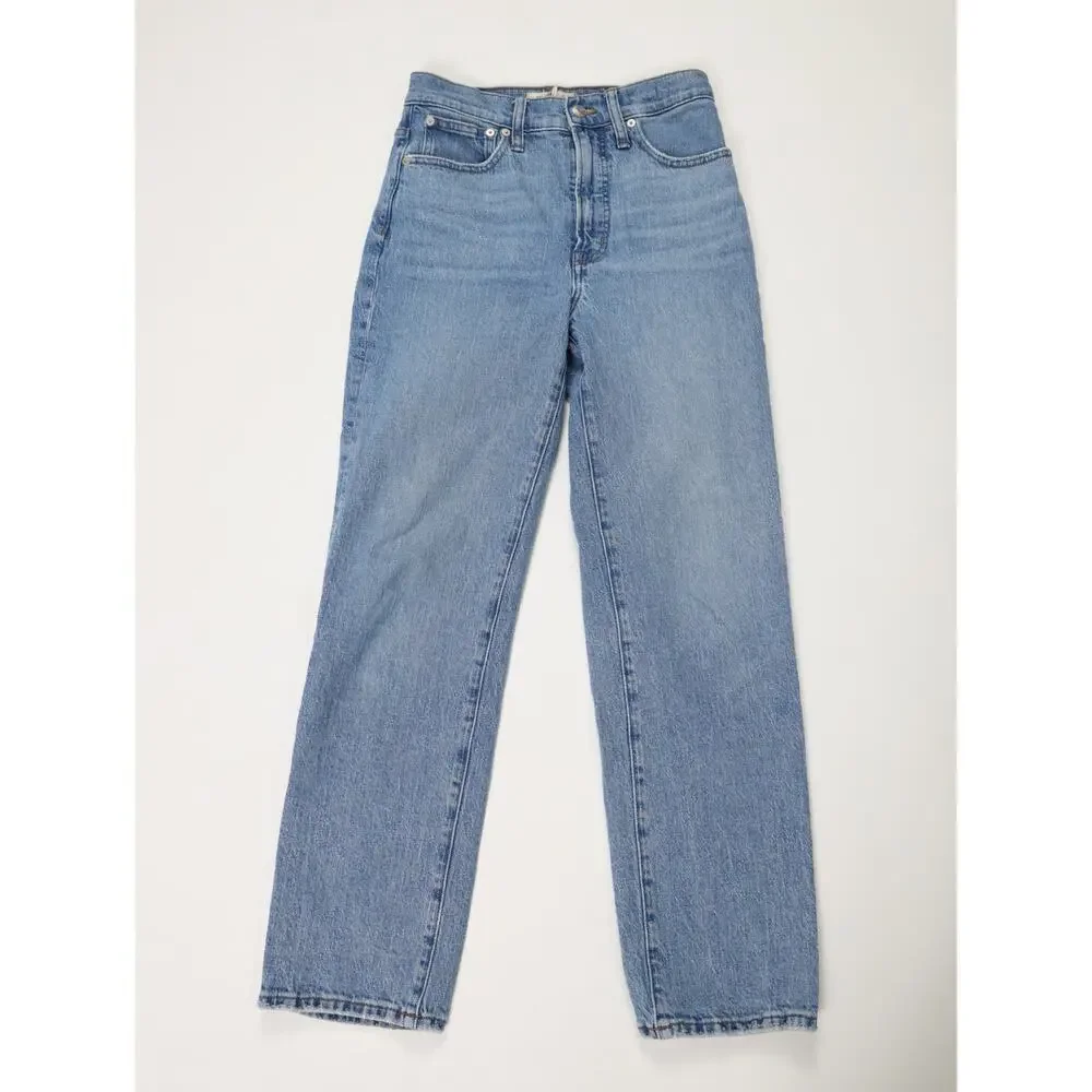 Madewell Perfect Vintage Straight Jeans High Rise Light Wash Size 25 NWOT